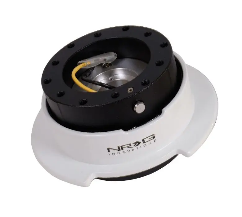 Nrg Quick Release 2.5 - White Ring W/ Finger Grooves - Srk-250Bk-Wt 1