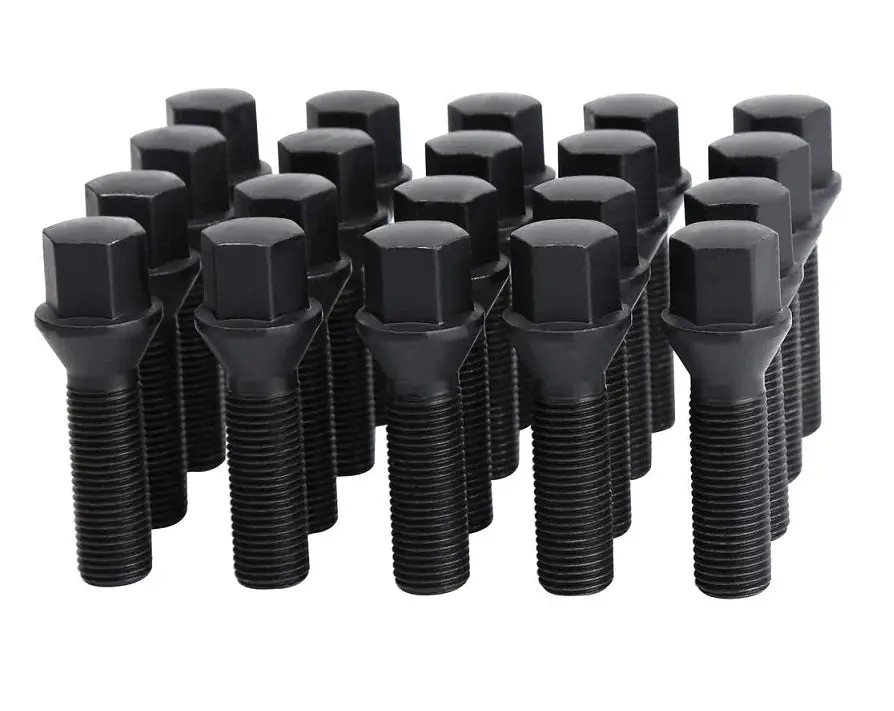 Mevius Lug Bolts - Cone - 60 Deg Tap - M14x1.50 - Black 1