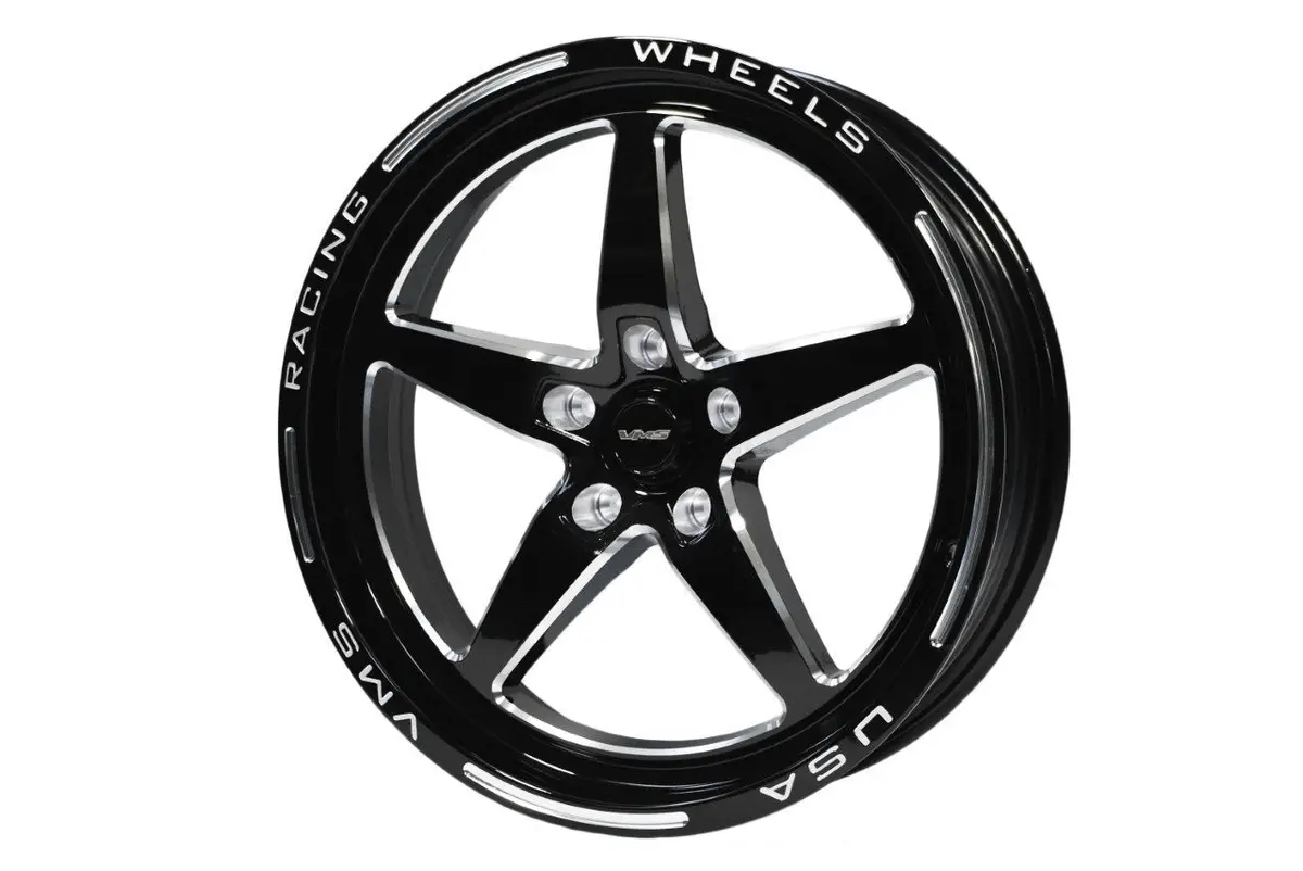Vms Wheels Star 18X5 5X114.3 -12 Offset Black Milling Finish - Vwst014 1