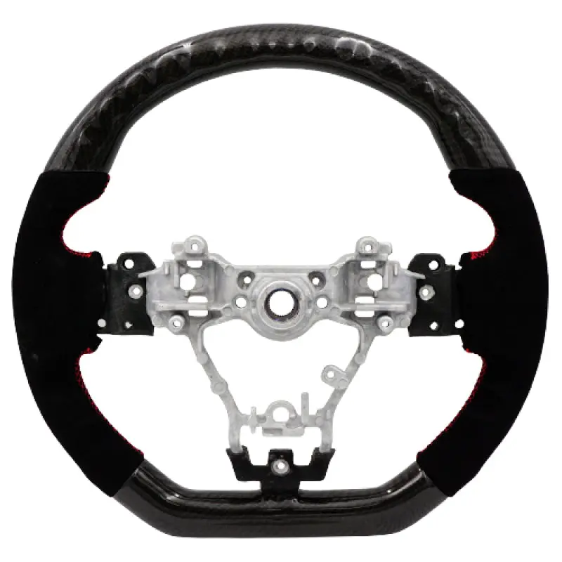 Blox Racing 15-21 Subaru Wrx/Sti Carbon/Alcantara Steering Wheel Red Stitching - Bxsw-50010-R 1