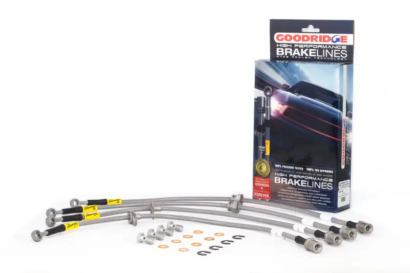 Goodridge Stainless Steel Brake Line Kit - 93-95 Honda Civic Ex Coupe With Rear Drum - 20016 1