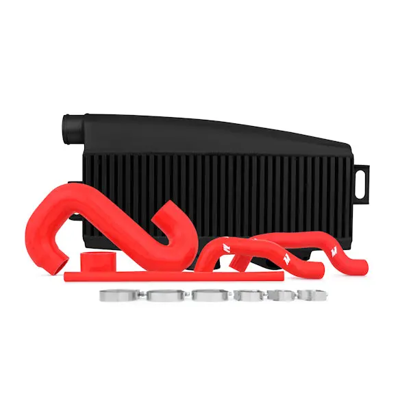 Mishimoto Subaru Wrx/Sti 2001-2007 Performance Black Top-Mount Intercooler W/ Red Hoses - Mmtmic-Wrx-01Bkrd 1