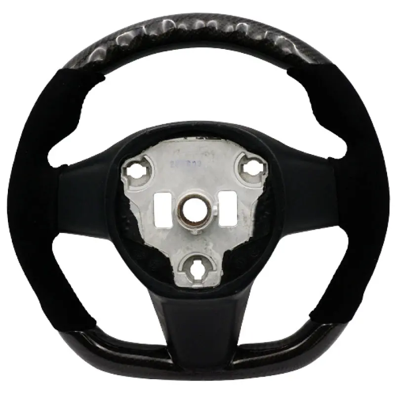 Blox Racing Tesla Model 3 And Y Carbon/Alcantara Steering Wheel Black Stitching - Bxsw-60010-B 1