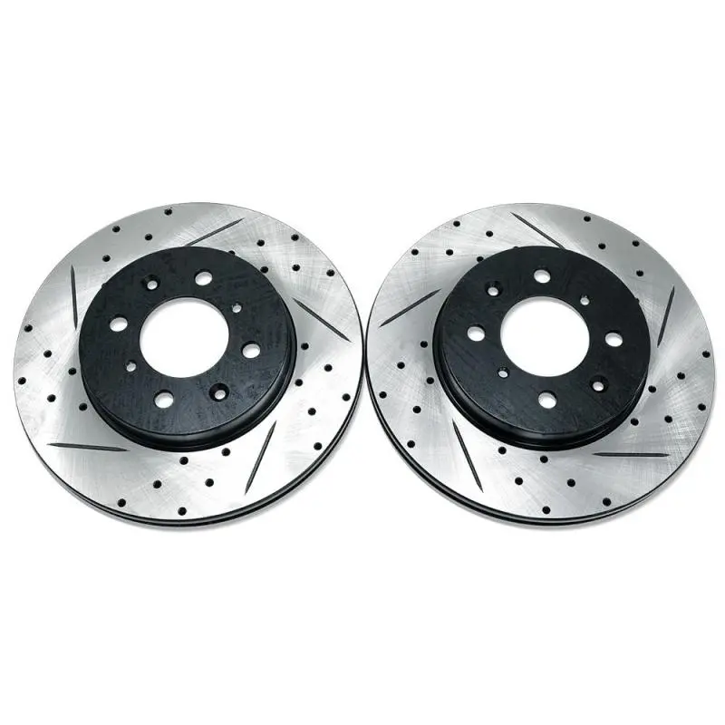 Blox Racing 90-01 Acura Integra (Excl Type-R) Front Slotted & Drilled Rotors - Pair - Bxbs-10200 1