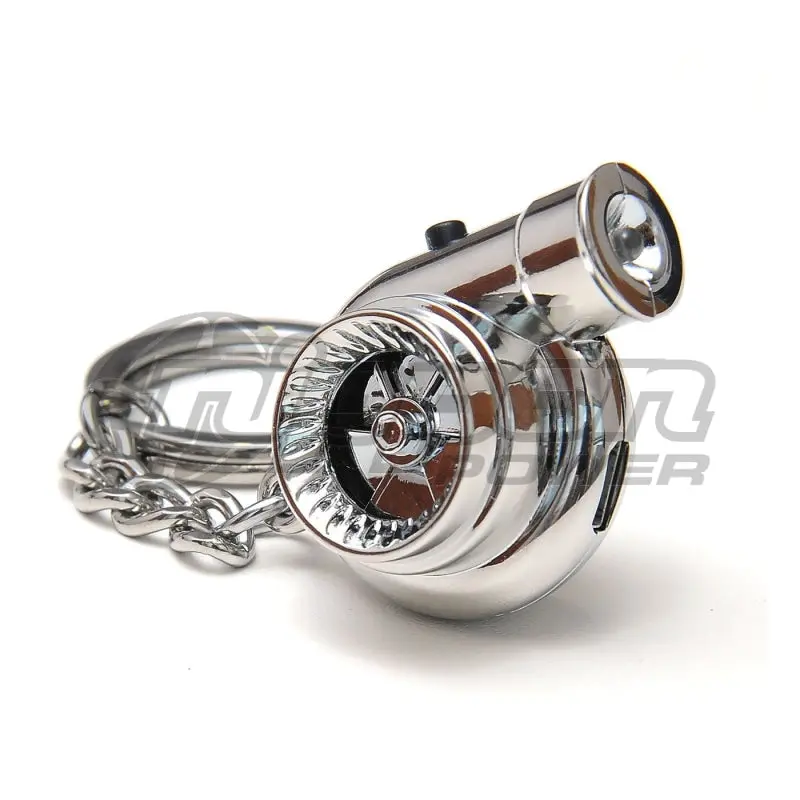 Boostnatics Rechargeable Electric Spinning Turbo Keychain W/ Led - Version 5 - Chrome - Bk-V5-Chr 1