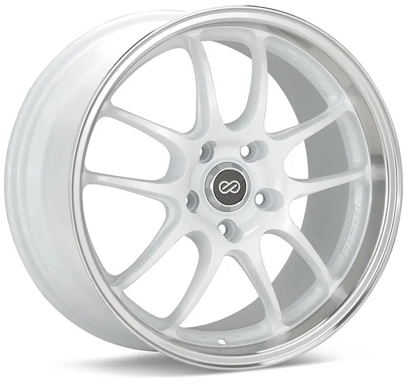 Enkei Pf01ss 17X9 5X114.3 48Mm Offset 75Mm Bore Diameter White With Machined Lip Wheel - 460-790-6548Wm 1