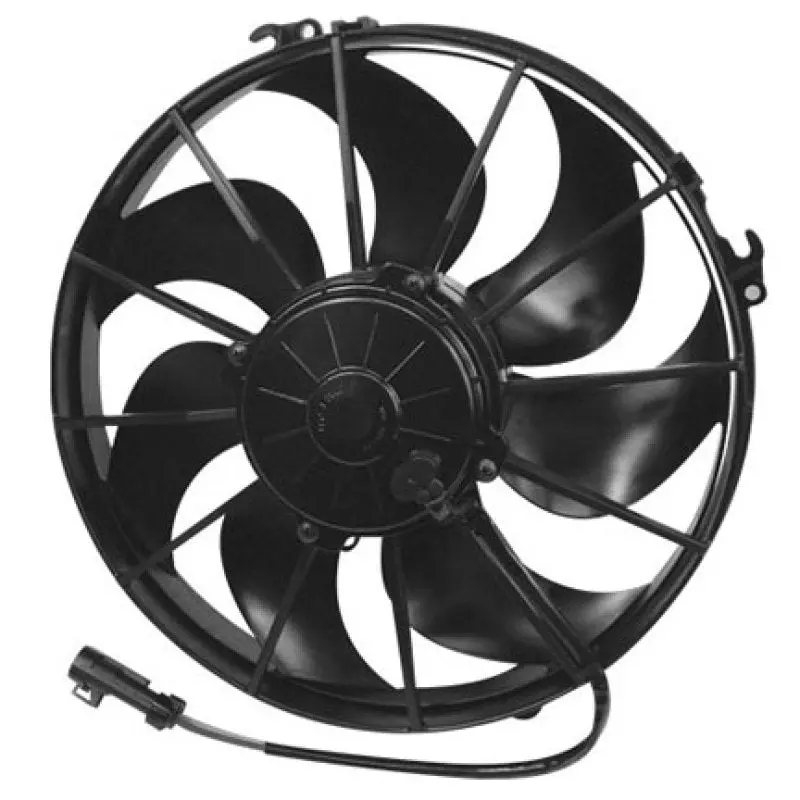 Spal 12.00" Inch Electric Fan Puller Style Extreme Performance 1870 Cfm 7 Curved Style Blades - 30103202 1