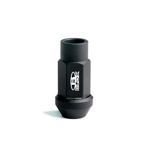 Blox Racing Street Series Forged Lug Nuts - Flat Black 12X1.25Mm - Single Piece - Bxac-00105-Ssfb 1