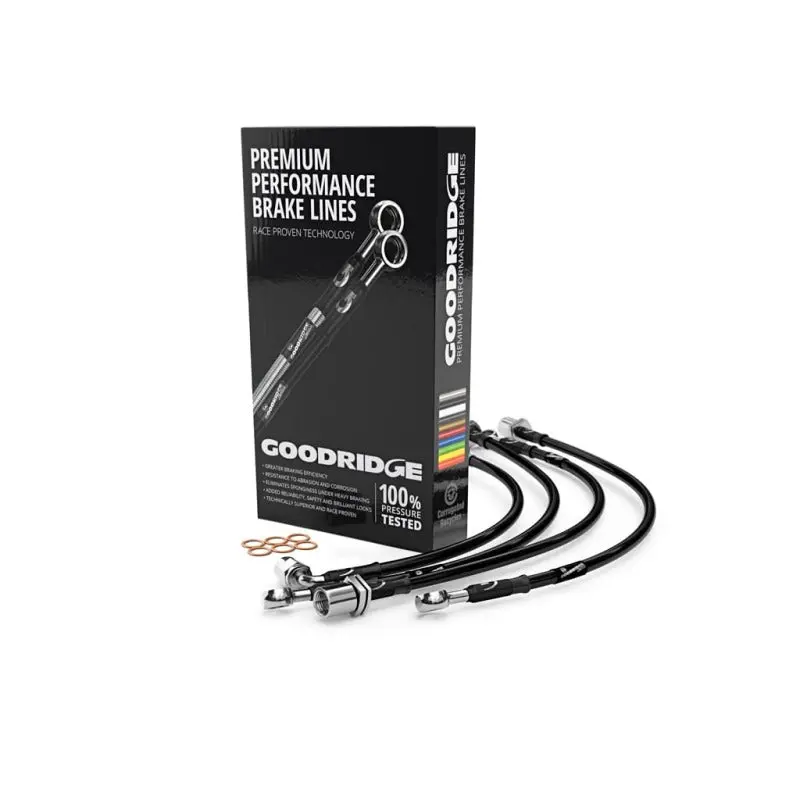 Goodridge Stainless Steel Brake Line Kit - 17-18 Subaru Brz (W/Brembo Brakes) - Black - 28007-Bk 1