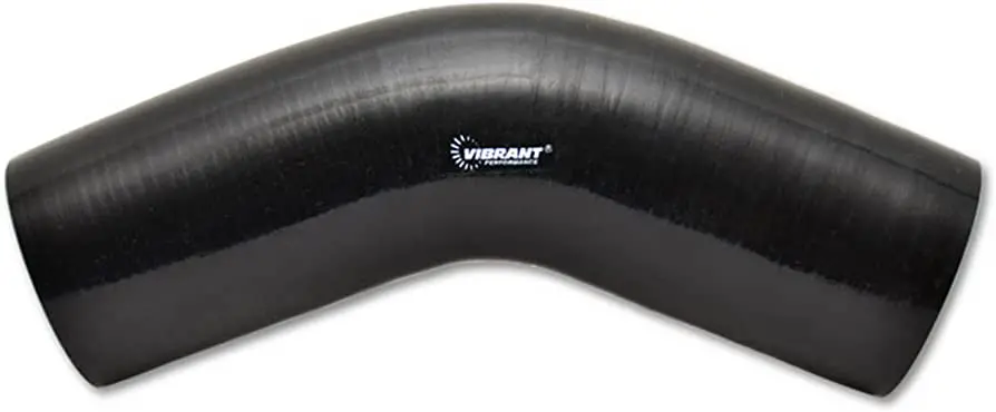 Vibrant 45 Degree Silicone Hose, 1.50" I.D. X 5.00" Leg Length - Black  - 2759 1