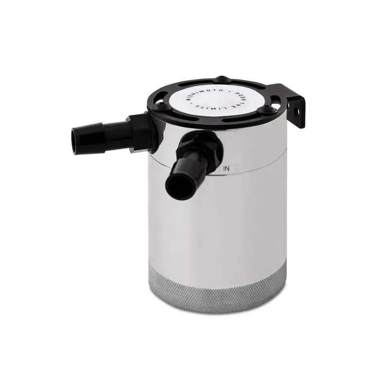 Mishimoto Universal Compact Baffled Oil Catch Can - 2-Port - Polished - Mmbcc-Cbtwo-P 1