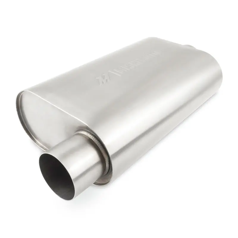 Mishimoto Universal Muffler With 3.0In Offset Inlet/Outlet - Brushed - Mmexh-Mf-3Cobr 1