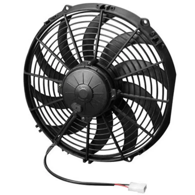 Spal 12.00" Inch Electric Fan Pusher Style High Performance 1380Cfm 10 Curved Style Blades - 30102030 1