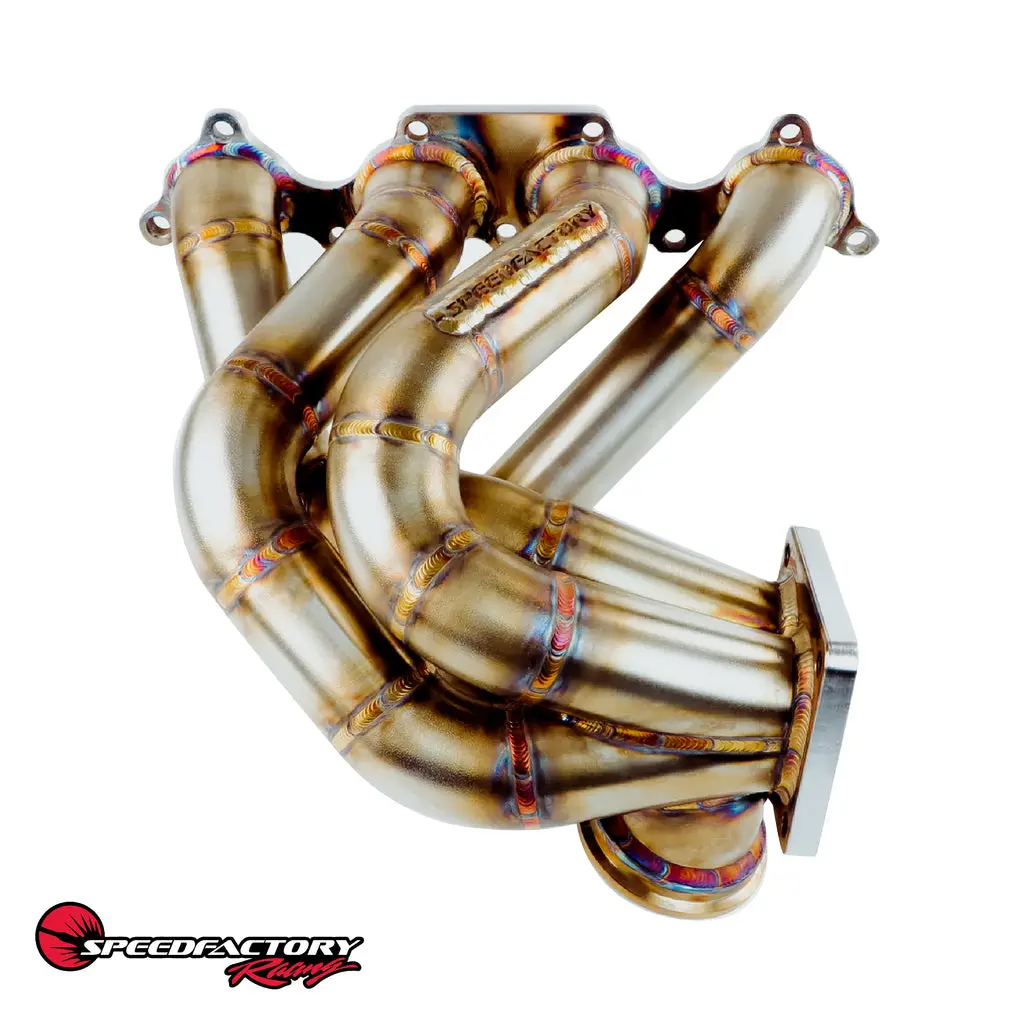 Speedfactory Stainless Steel Turbo Manifold Forward Face Style B Series Open T4 Flange W/ Single 60Mm Turbosmart Wg - Sf-04-052-O 1