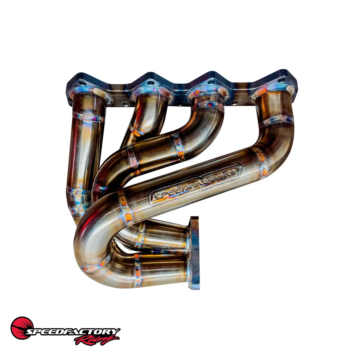 Speedfactory Racing Forward Facing H-Series Outlaw Turbo Manifolds - T4 Divided,  Single 60Mm Turbosmart Wastegate Flange - Sf-04-051-I 1
