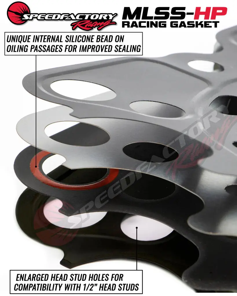 Speedfactory Racing High Performance Mlss-Hp Head Gaskets For Honda/Acura B-Series Vtec Engines - 82Mm Bore - 0.040" Thick - Sf-02-201 2