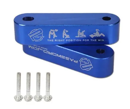 Hood Riser Kit Billet Aluminum - 2Pc W/ Washer - Blue - Hr001bl 1