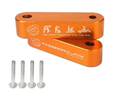 Hood Riser Kit Billet Aluminum - 2Pc W/ Washer - Orange - Hr001or 1