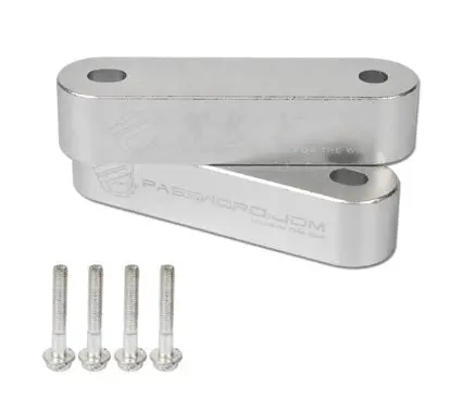 Hood Riser Kit Billet Aluminum - 2Pc W/ Washer - Silver - Hr001sl 1