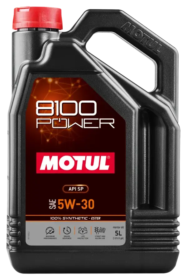 Motul 8100 Power Motor Oil 5W30 - 5L (1.3 Gal.) - 111801 1