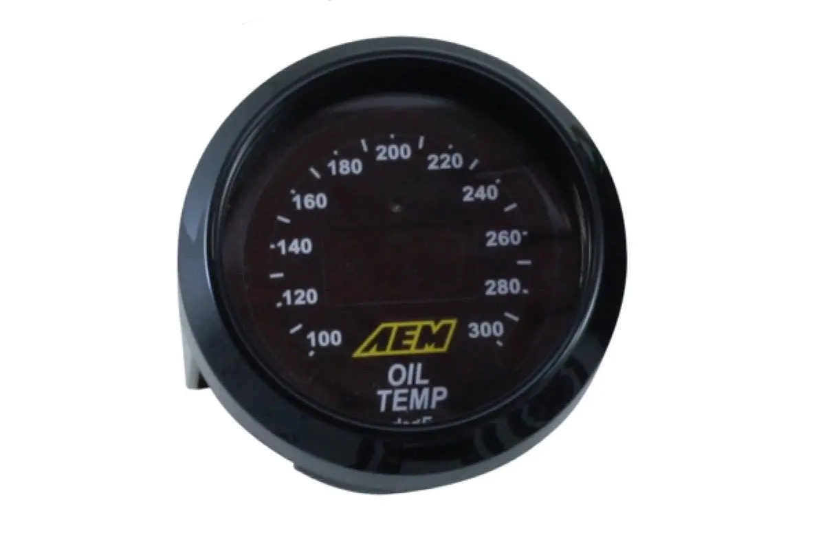 Aem Classic Series 100-300F Oil/ Water/ Transmission Temperature Display Gauge - 30-4402 1