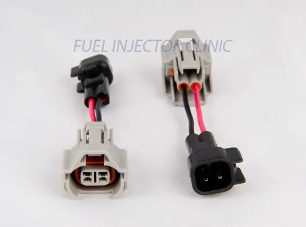Fic Set Of 8 Denso (Female) To Us Car/Ev6 (Male) Injector Plug Adaptors - Padpdtou8 1