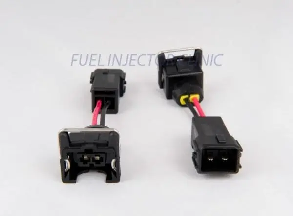 Fic Set Of 6 Jetronic/Ev1 (Female) To Honda Obd2 (Male) Injector Plug Adaptors - Padpjtoh6 1