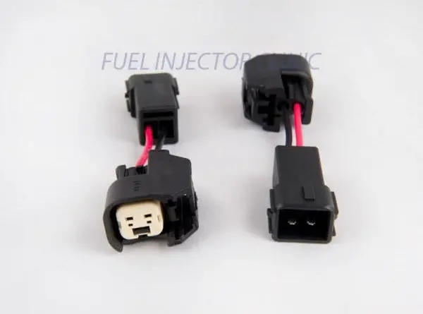 Fic Set Of 4 Us Car/Ev6 (Female) To Honda Obd2 (Male) Injector Plug Adaptors - Padputoh4s 1