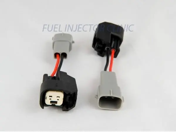 Fic Set Of 4 Us Car/Ev6 (Female) To Toyota (Male) Injector Plug Adaptors - Padputot4 1