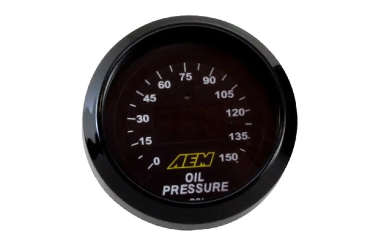 Aem Classic Series 0-150 Psi Oil Pressure Display Gauge - 30-4407 1