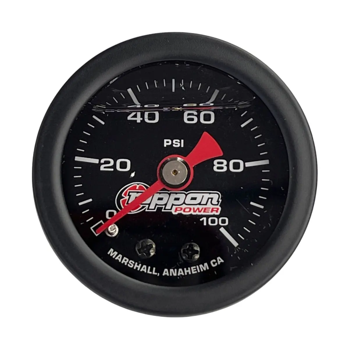 Nippon Power Fuel Pressure Gauge 0-100 Psi - Black 1