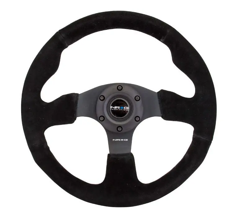 Nrg Reinforced Steering Wheel - Suede Steering Wheel 320Mm W/ Black Stitch - Rst-012S 1