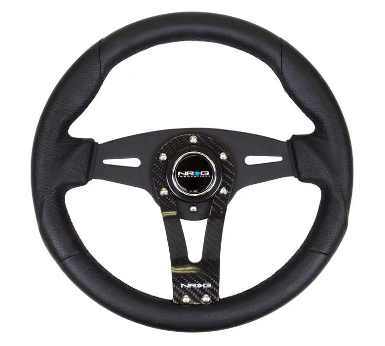Nrg Reinforced Steering Wheel- 320Mm Sport Steering Wheel W/ Carbon Center Spoke - Rst-002Rcf 1