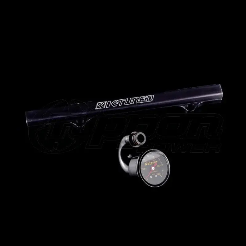 K-Tuned K-Series Fuel Rail (Black) W/ Center Mount Gauge - Ktd-Krb-G30 1