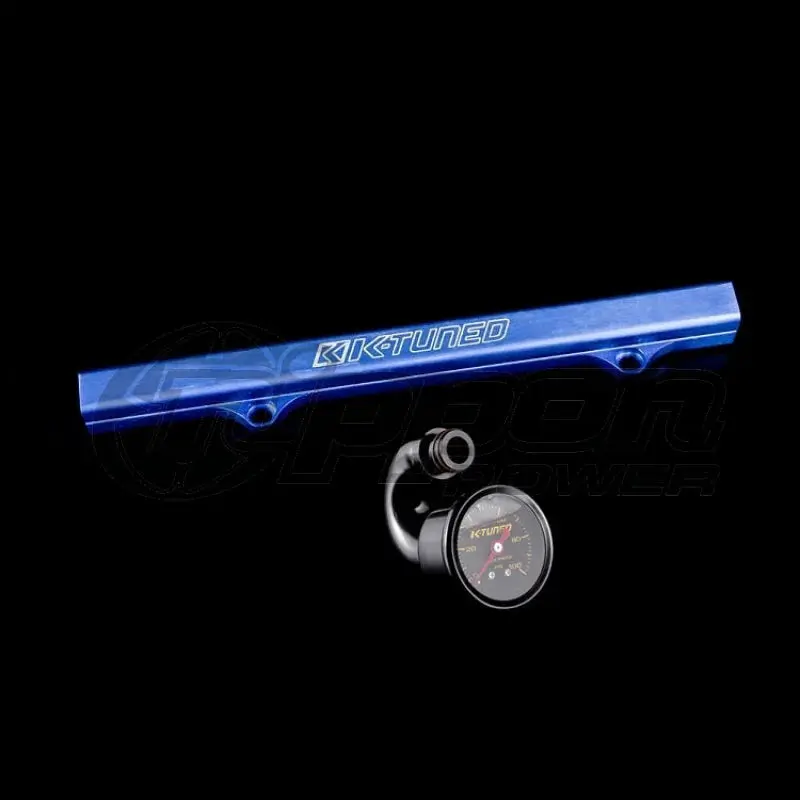 K-Tuned K-Series Fuel Rail (Blue) W/ Center Mount Gauge - Ktd-Krl-G30 1