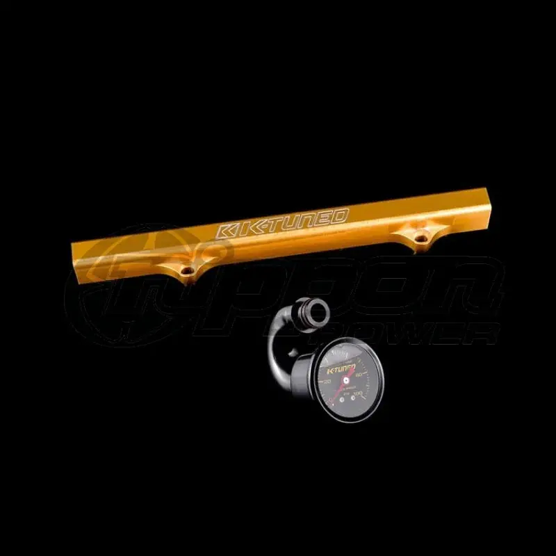 K-Tuned K-Series Fuel Rail (Gold) W/ Center Mount Gauge - Ktd-Krg-G30 1