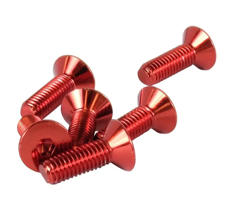 Nrg Steering Wheel Screw Kit Upgrade Red "Conical" - Sws-100Rd 1