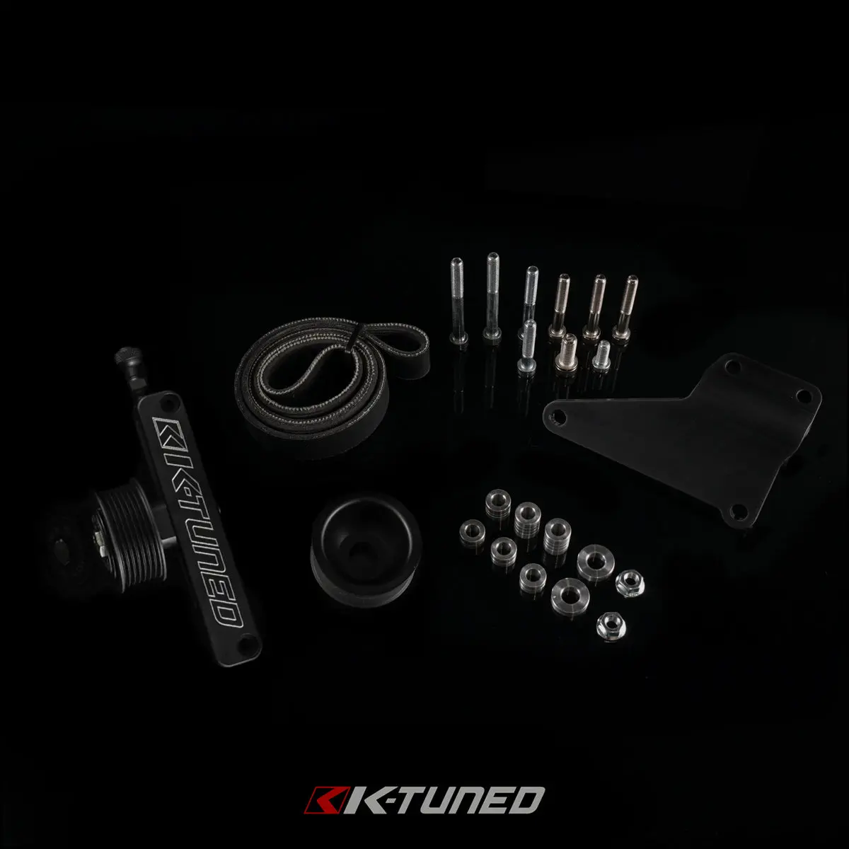 K-Tuned Ac & Ps Eliminator Pulley Kit - Universal (K20, K24, Ep3) - Black - Kp-Unv-40B 1