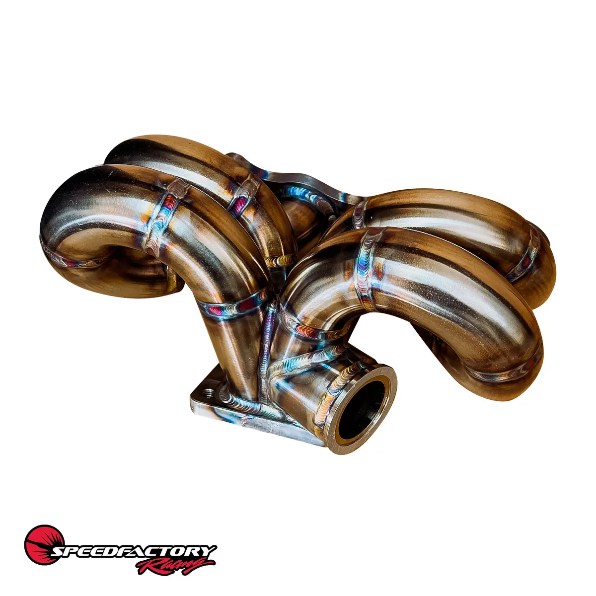 Speedfactory Racing 06-11 Civic Si (K20/K24) Ramhorn Turbo Manifold - T3, 44/46Mm V-Band Wastegate Flange - Sf-04-047 1
