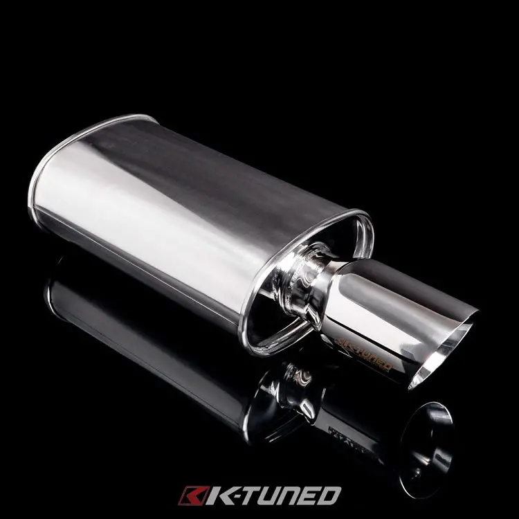 K-Tuned Universal Muffler - Oval - Long (22") - 2.5" Inlet - Ktd-Mfl-25S 1