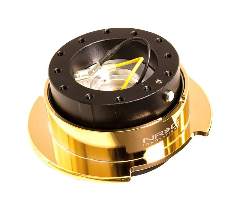 Nrg Quick Release 2.5 - Black Body / Chrome Gold Ring - Srk-250Bk/Cg 1