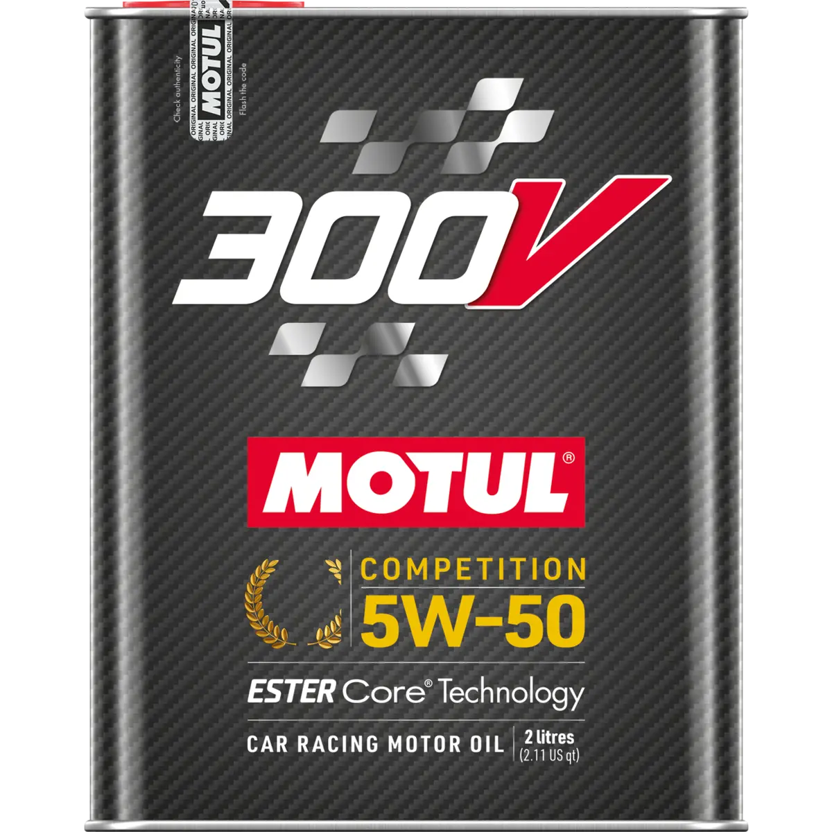 Motul 300V Competition 5W50 Synthetic Racing Motor Oil 2L (2.1Qt) - 110859 1