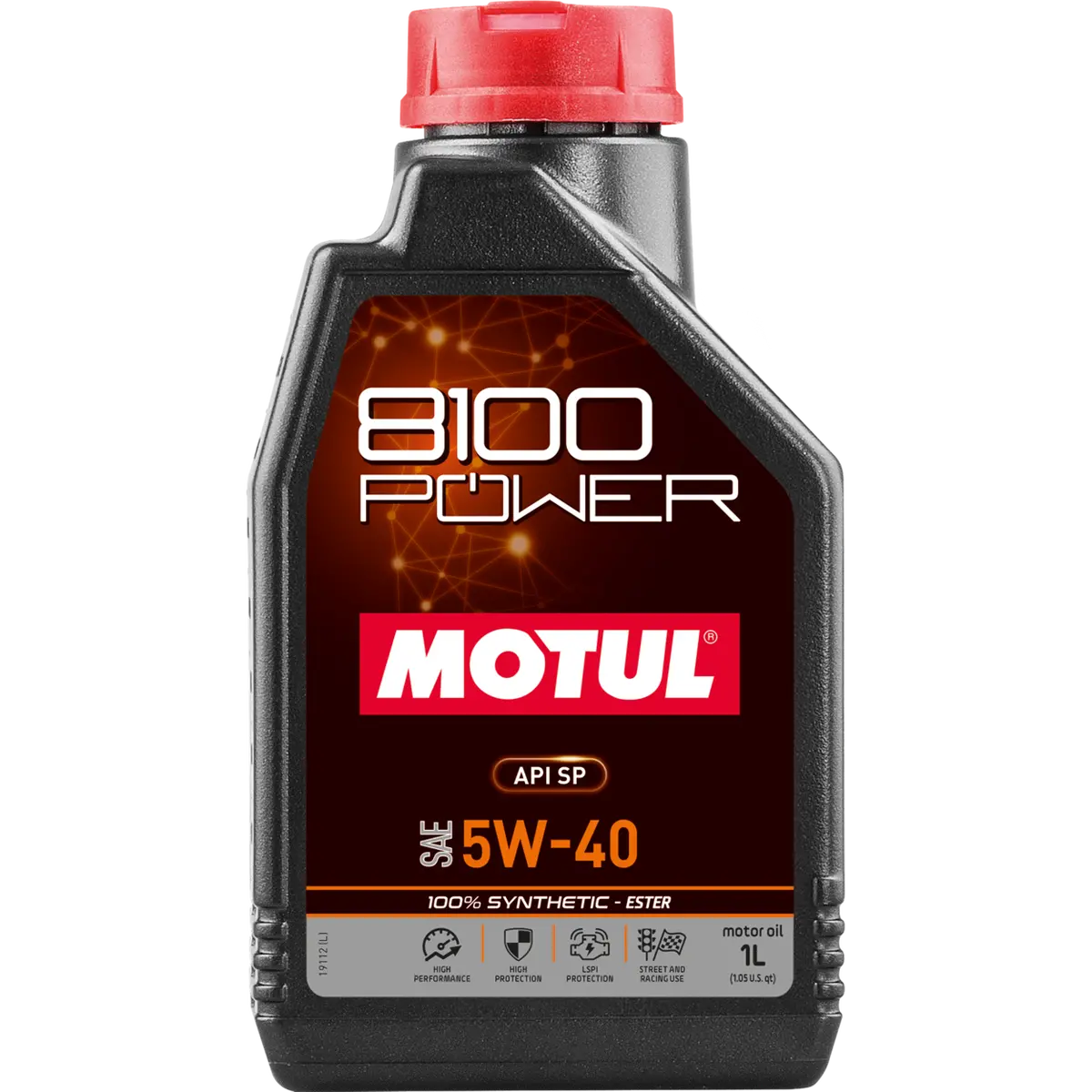 Motul 8100 Power Motor Oil 5W40 - 1L (1.05 Quart) - 111808 1