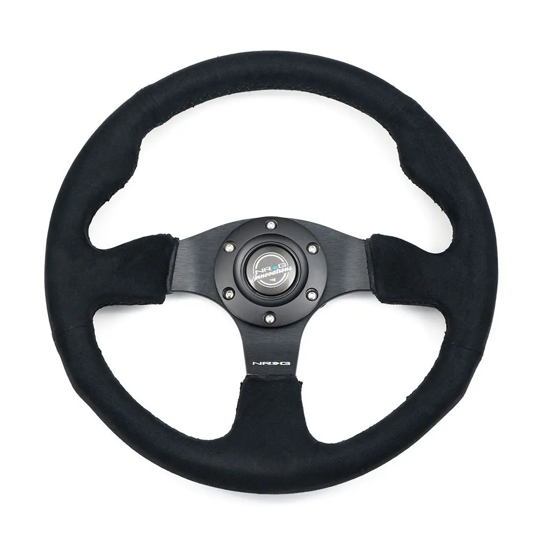 Nrg Reinforced Steering Wheel - Alcantara Steering Wheel 320Mm W/ Black Stitch - Rst-012Sa 1