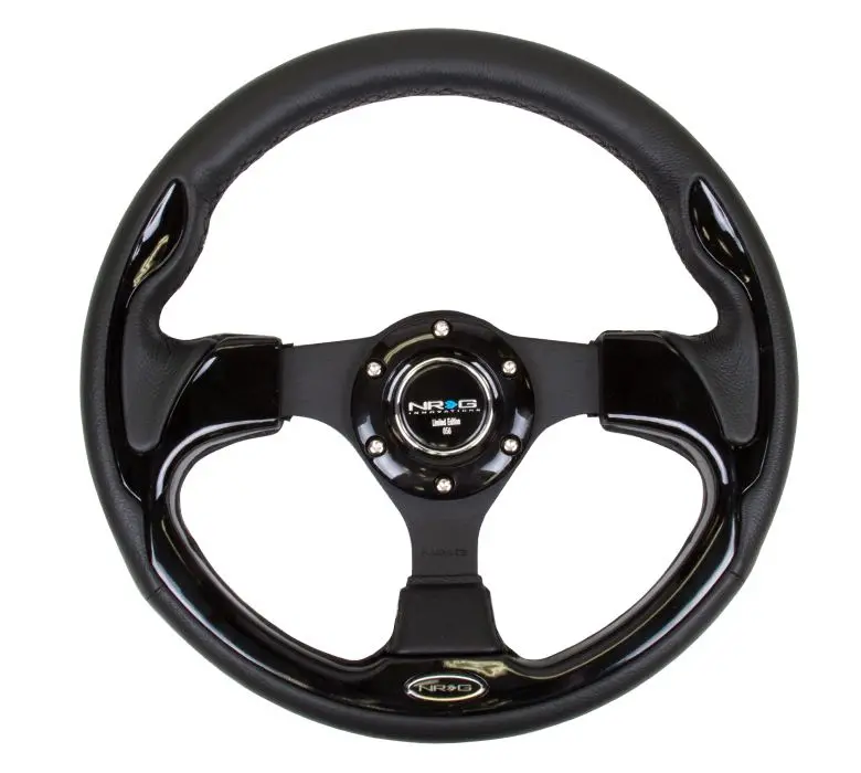 Nrg Reinforced Steering Wheel- 320Mm Sport Steering Wheel W/ Black Trim - Rst-001Bk 1