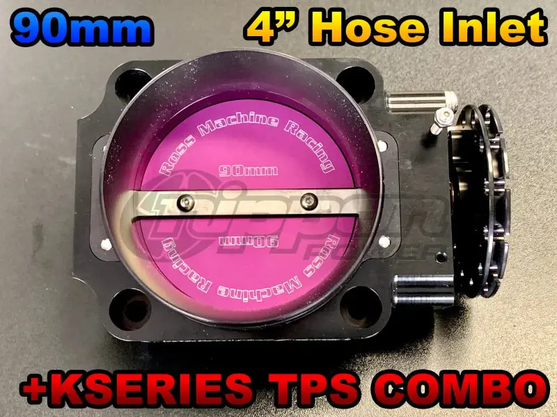 Ross Machine Racing 90Mm Throttle Body W/ 4" Hose Adapter W/ K-Series Tps Combo Kit - Rmr-115-Assy + Rmr-120 + Nprtps-Fordtok 1