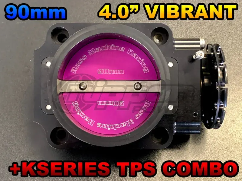 Ross Machine Racing 90Mm Throttle Body W/ Vibrant Hd 4" Adapter W/ K-Series Tps Combo Kit - Rmr-115-Assy + Rmr-116 + Nprtps-Fordtok 1