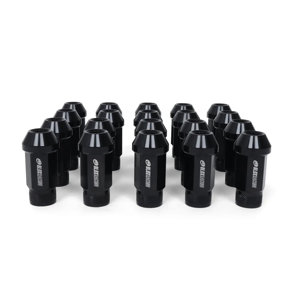 Blox Racing Street Series Forged Lug Nuts - Black 12X1.25Mm - Set Of 20 (New Design) - Bxac-00107-Ssbk 1