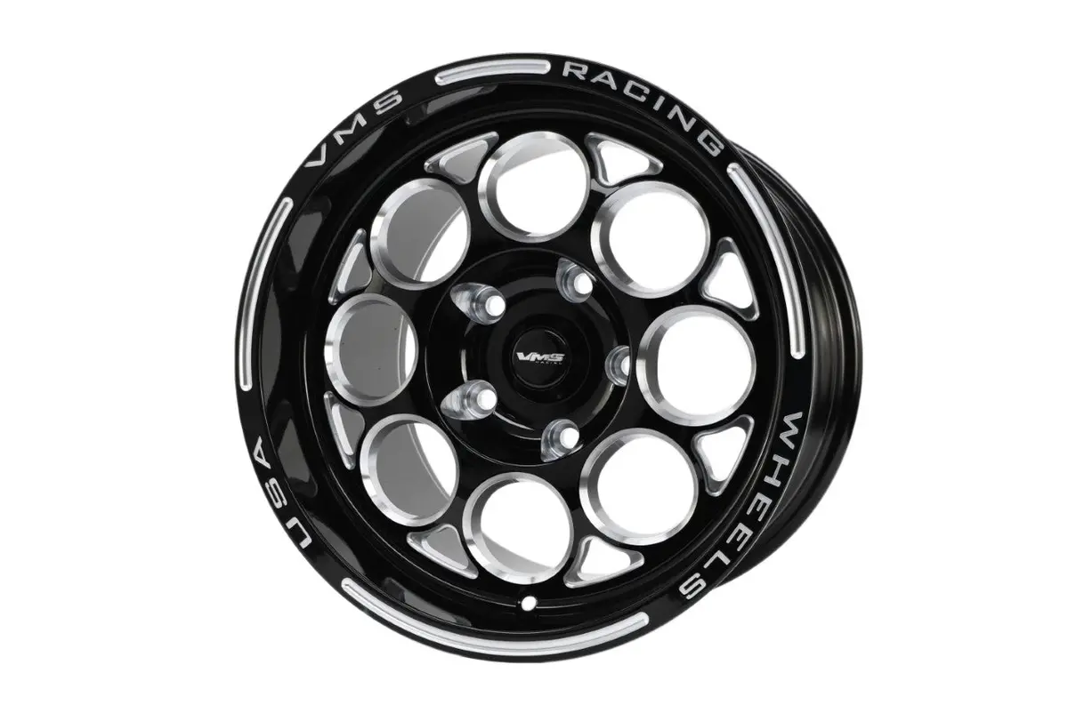 Vms Wheels Modulo 15X10 5X114.3 +50 Offset Black Milling Finish - Vwmo017 1