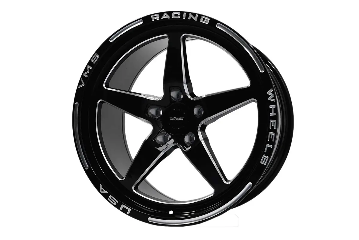 Vms Wheels Star 18X10.5 5X114.3 +27 Offset Black Milling Finish - Vwst048 1